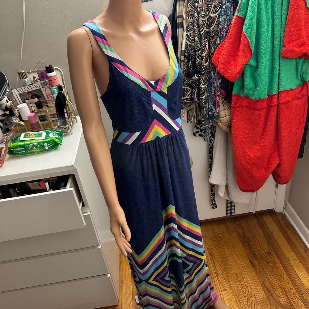 Colorful Geometric Maxi Dress